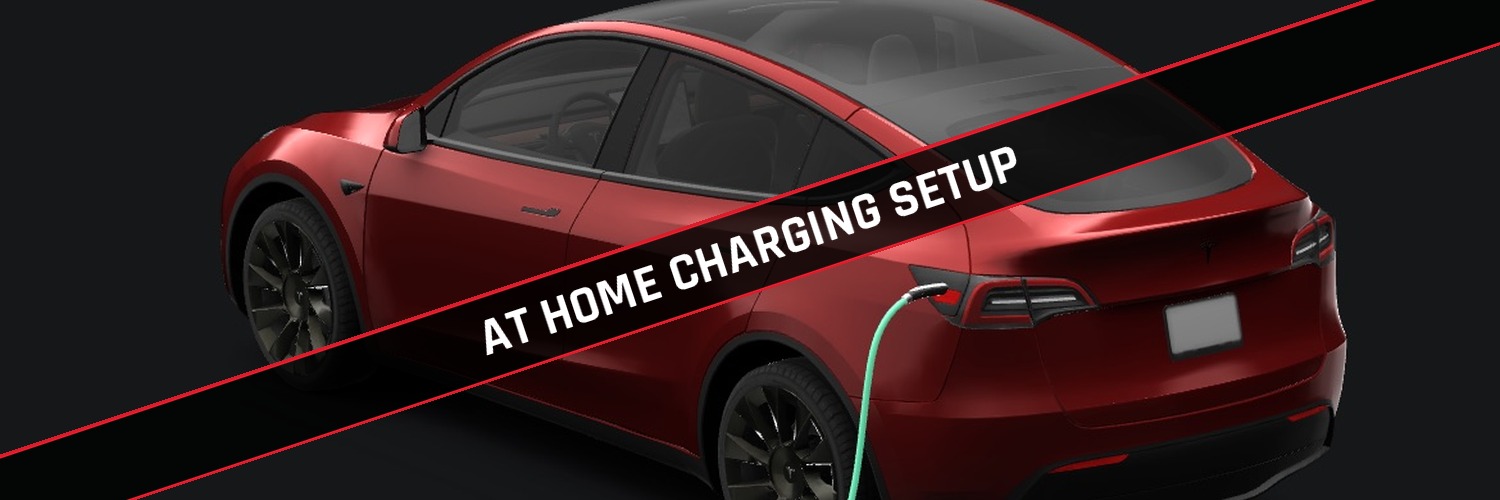 Tesla app charging schedule screen showing a Model Y plugged in at home